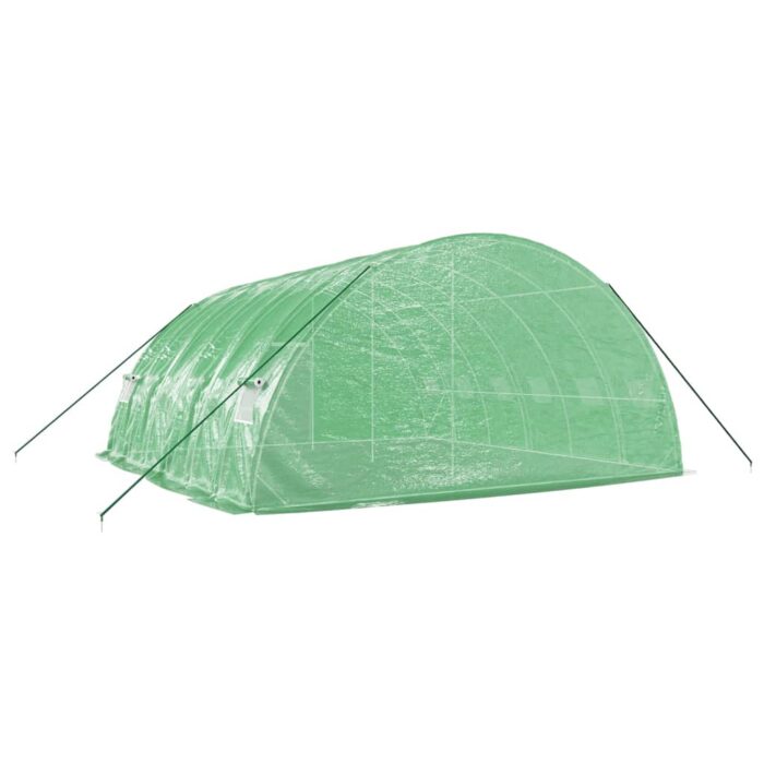 Serre avec cadre en acier vert 36 m² 6x6x2,85 m – Image 4