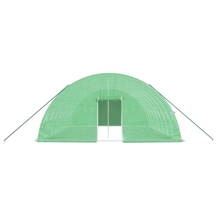 Serre avec cadre en acier vert 48 m² 8x6x2,85 m – Image 2