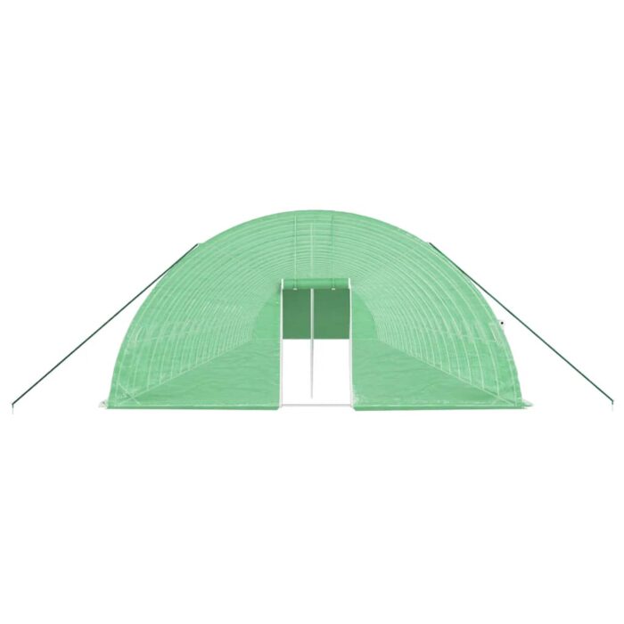 Serre avec cadre en acier vert 132 m² 22x6x2,85 m – Image 2
