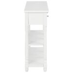 Table console blanc 110 x 30 x 76 cm bois d'ingénierie – Image 2