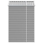 Abri de jardin gris clair 191x130x198 cm acier galvanisé – Image 4