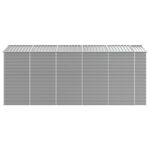 Abri de jardin gris clair 191x470x198 cm acier galvanisé – Image 4