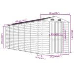 Abri de jardin gris clair 191x555x198 cm acier galvanisé – Image 10