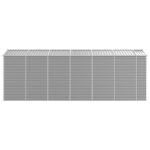 Abri de jardin gris clair 191x555x198 cm acier galvanisé – Image 4