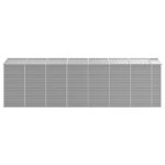 Abri de jardin gris clair 191x640x198 cm acier galvanisé – Image 4