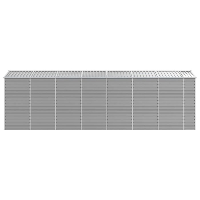 Abri de jardin gris clair 191x640x198 cm acier galvanisé – Image 4