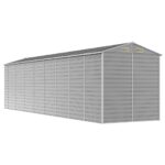 Abri de jardin gris clair 191x725x198 cm acier galvanisé – Image 5