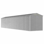 Abri de jardin gris clair 191x980x198 cm acier galvanisé – Image 5