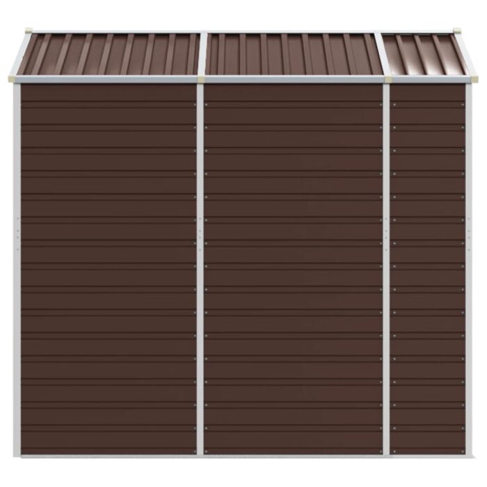 Abri de jardin marron 191x215x198 cm acier galvanisé – Image 4