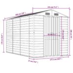 Abri de jardin marron 191x300x198 cm acier galvanisé – Image 10