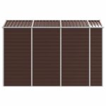 Abri de jardin marron 191x300x198 cm acier galvanisé – Image 4