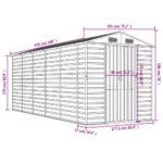 Abri de jardin marron 191x470x198 cm acier galvanisé – Image 10