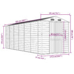 Abri de jardin marron 191x555x198 cm acier galvanisé – Image 10