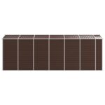 Abri de jardin marron 191x555x198 cm acier galvanisé – Image 4