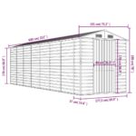 Abri de jardin marron 191x640x198 cm acier galvanisé – Image 10