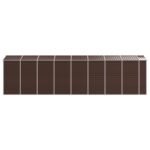 Abri de jardin marron 191x725x198 cm acier galvanisé – Image 4