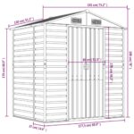 Abri de jardin marron clair 191x130x198 cm acier galvanisé – Image 10
