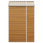 Abri de jardin marron clair 191x130x198 cm acier galvanisé – Image 4