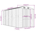 Abri de jardin marron clair 191x385x198 cm acier galvanisé – Image 10