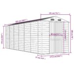 Abri de jardin marron clair 191x555x198 cm acier galvanisé – Image 10