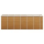 Abri de jardin marron clair 191x555x198 cm acier galvanisé – Image 4