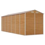 Abri de jardin marron clair 191x555x198 cm acier galvanisé – Image 5