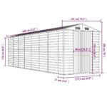 Abri de jardin marron clair 191x640x198 cm acier galvanisé – Image 10