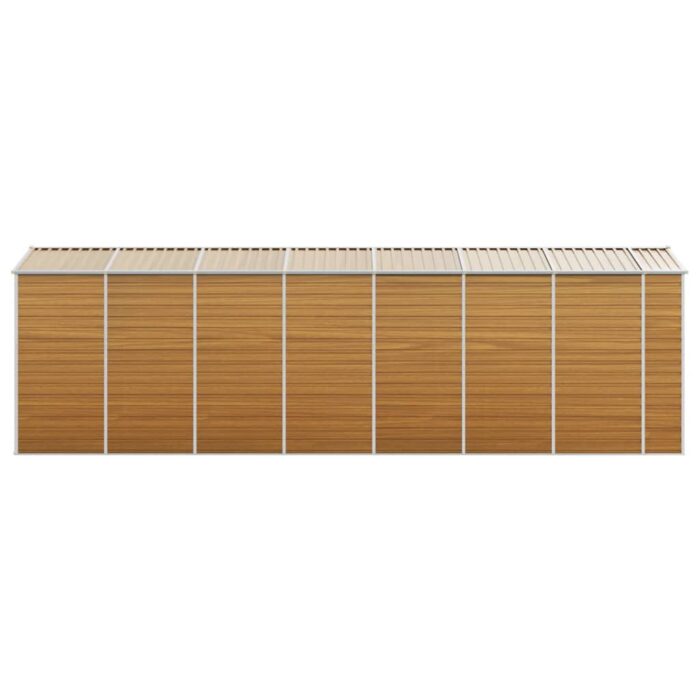 Abri de jardin marron clair 191x640x198 cm acier galvanisé – Image 4
