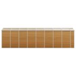 Abri de jardin marron clair 191x725x198 cm acier galvanisé – Image 4