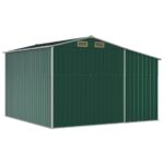 Abri de jardin vert 277x279x179 cm acier galvanisé – Image 5