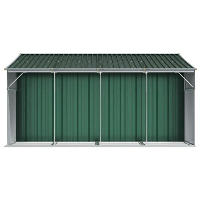 Abri de jardin vert 277x365,5x179 cm acier galvanisé – Image 4