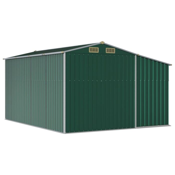 Abri de jardin vert 277x365,5x179 cm acier galvanisé – Image 5
