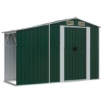 Abri de jardin vert 277x365,5x179 cm acier galvanisé – Image 6