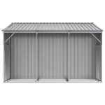 Abri de jardin gris 277x279x179 cm acier galvanisé – Image 4
