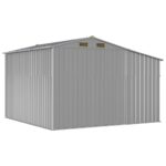Abri de jardin gris 277x279x179 cm acier galvanisé – Image 5
