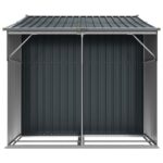 Abri de jardin anthracite 277x192,5x179 cm acier galvanisé – Image 4