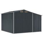 Abri de jardin anthracite 277x279x179 cm acier galvanisé – Image 5