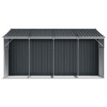 Abri de jardin anthracite 277x365,5x179 cm acier galvanisé – Image 4