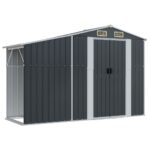 Abri de jardin anthracite 277x365,5x179 cm acier galvanisé – Image 6
