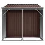 Abri de jardin marron 277x192,5x179 cm acier galvanisé – Image 4
