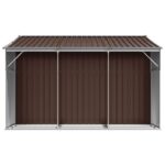 Abri de jardin marron 277x279x179 cm acier galvanisé – Image 4