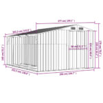 Abri de jardin marron 277x365,5x179 cm acier galvanisé – Image 10