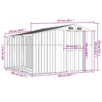 Abri de jardin marron clair 277x279x179 cm acier galvanisé – Image 10