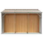 Abri de jardin marron clair 277x279x179 cm acier galvanisé – Image 4