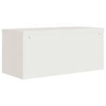 Classeur blanc 90x40x130 cm acier – Image 4