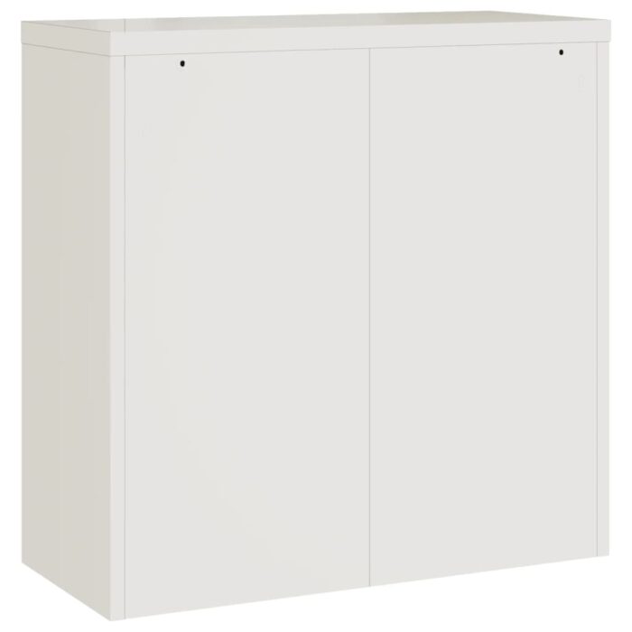 Classeur blanc 90x40x130 cm acier – Image 8