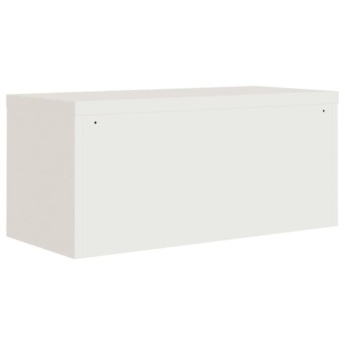 Classeur blanc 90x40x220 cm acier – Image 4