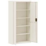 Classeur blanc 90x40x220 cm acier – Image 7