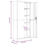 Classeur blanc 90x40x240 cm acier – Image 12