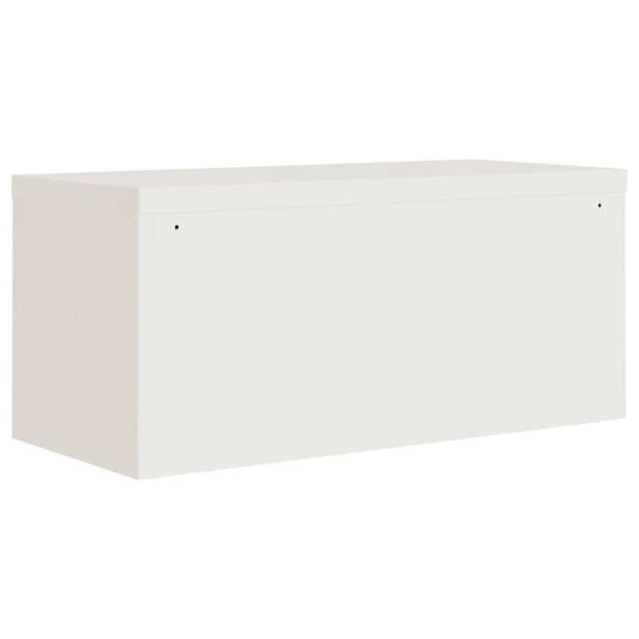 Classeur blanc 90x40x240 cm acier – Image 4